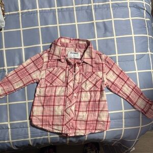 Old Navy Kids Red Plaid Shirt